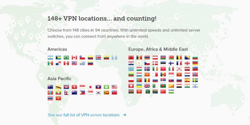 expressvpn server locations