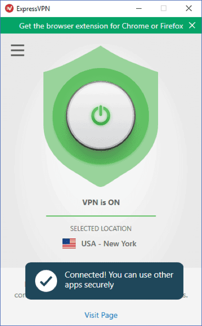 expressvpn connected