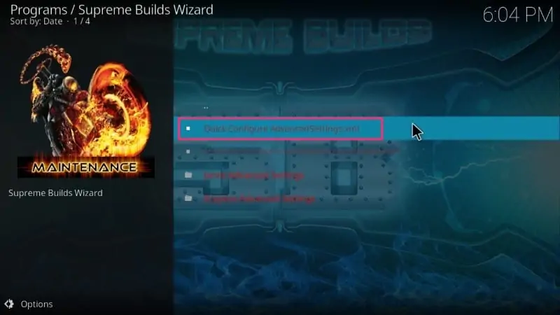 supreme build advanced settings