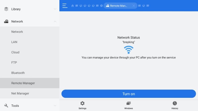 use network to sideload fire stick apps