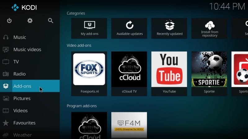 fox sports go kodi addon