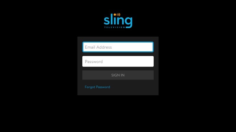 login sling tv