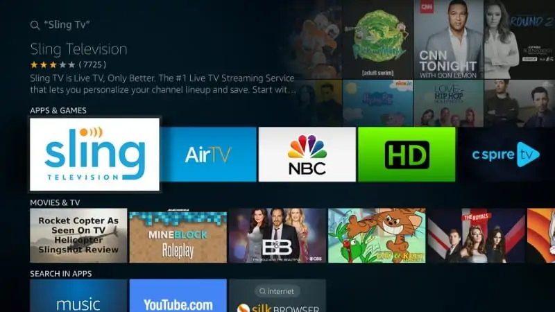 Sling tv on sale on firestick