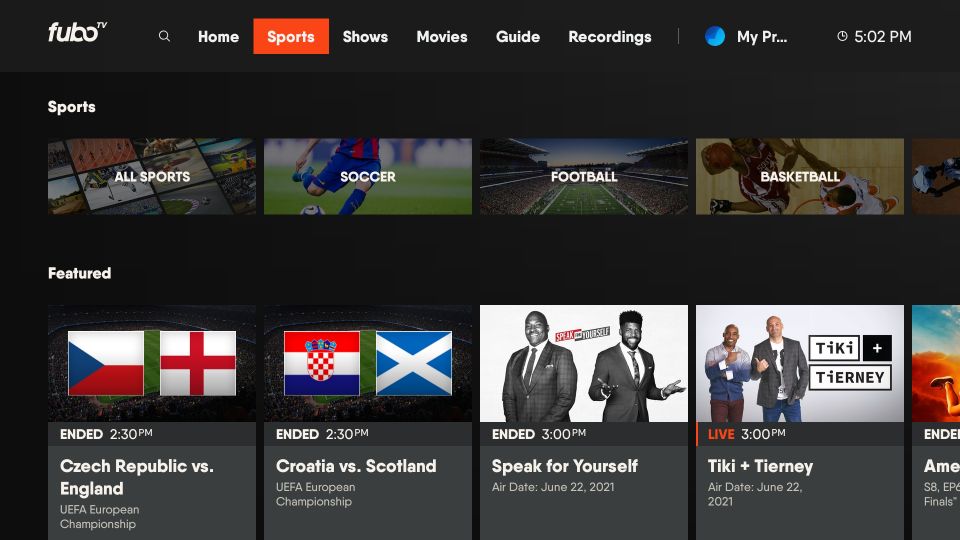 sports tab