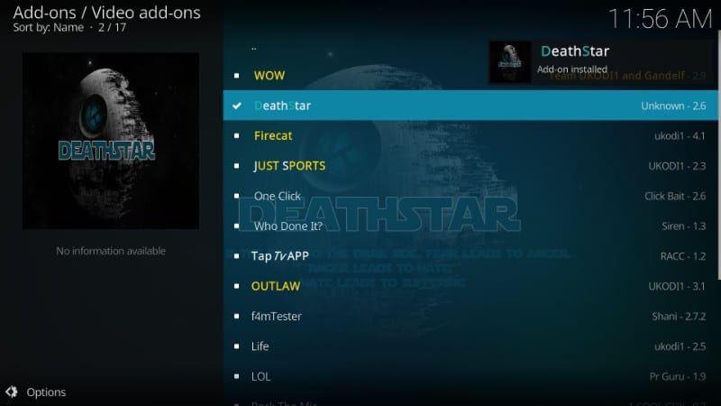 deathstar kodi addon