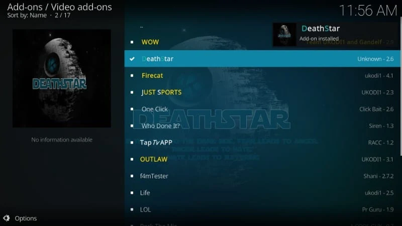 deathstar kodi addon