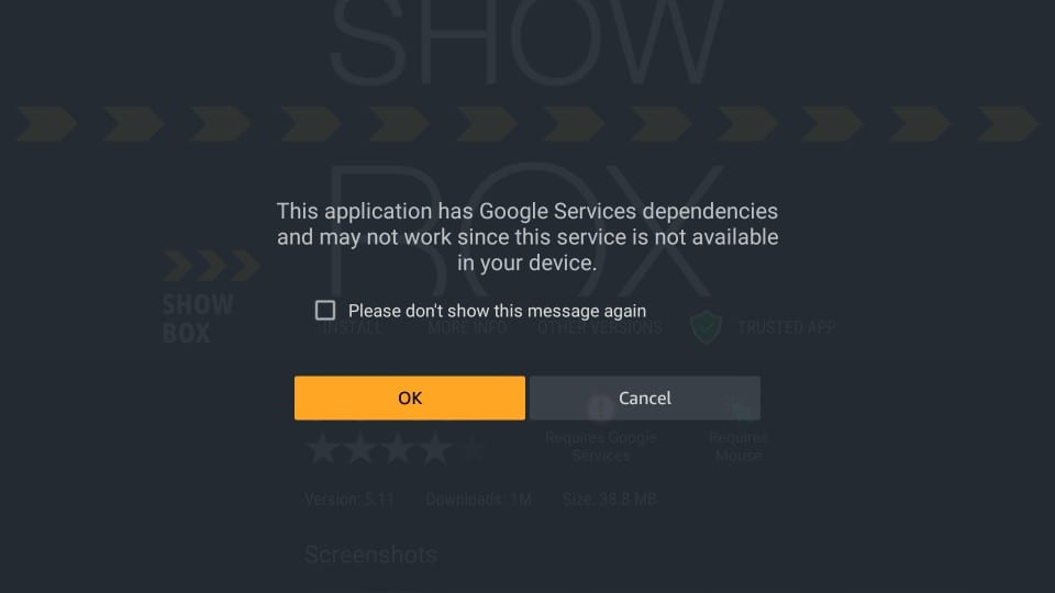 android showbox not working