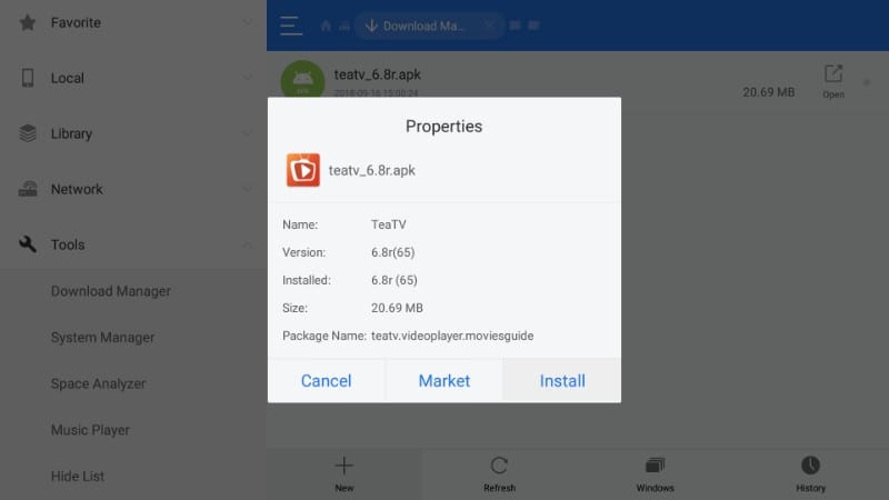 how to install teatv on firestick