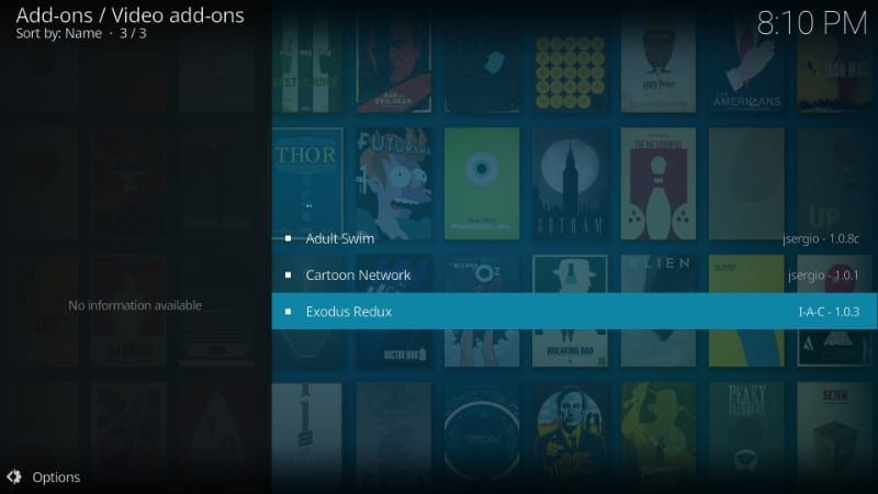 kodi exodus redux addon