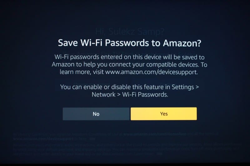 amazon fire stick wifi password