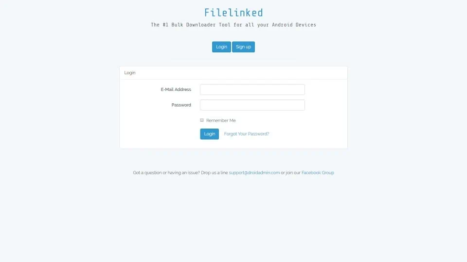 sign up for FileLinked