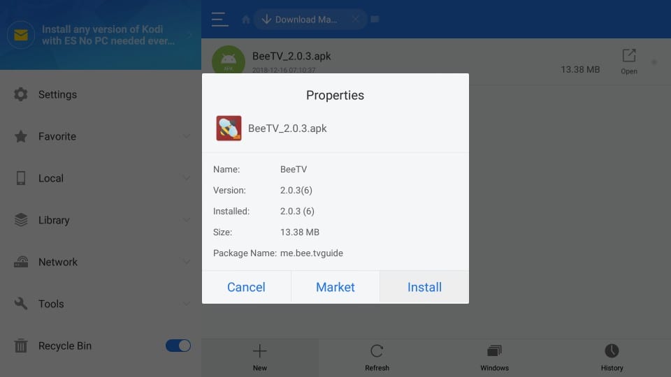 beetv apk download on firestick