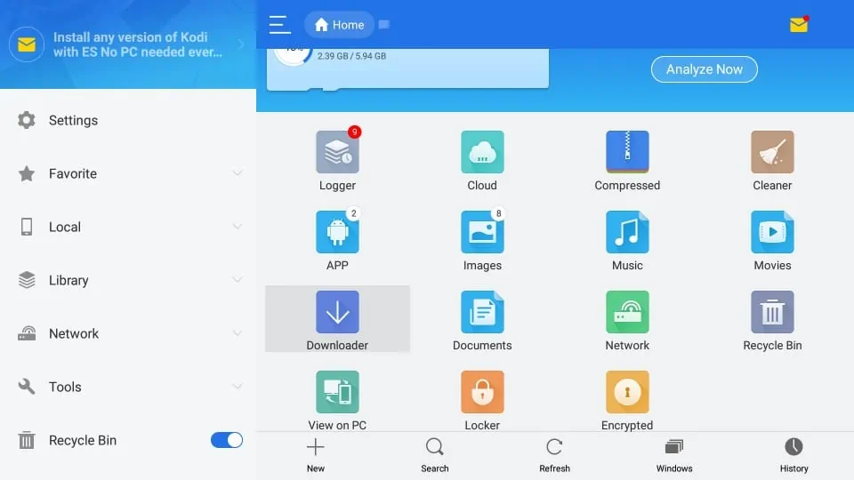 es file explorer on firestick