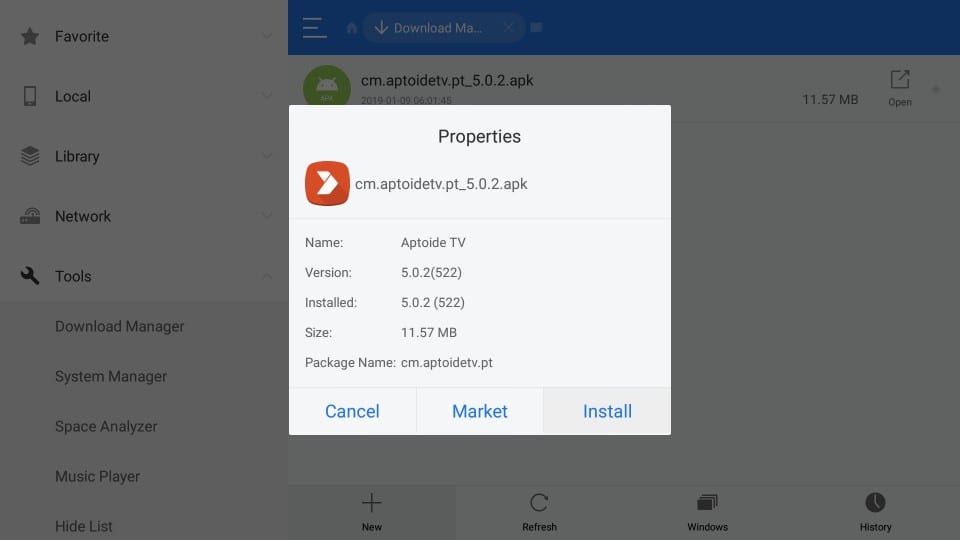 firestick aptoide play store