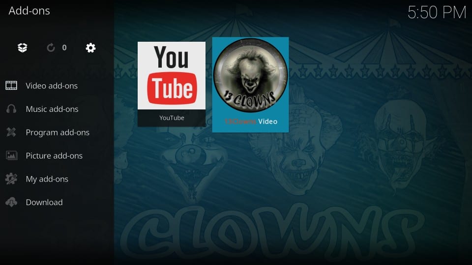 how to use 13 clowns on kodi