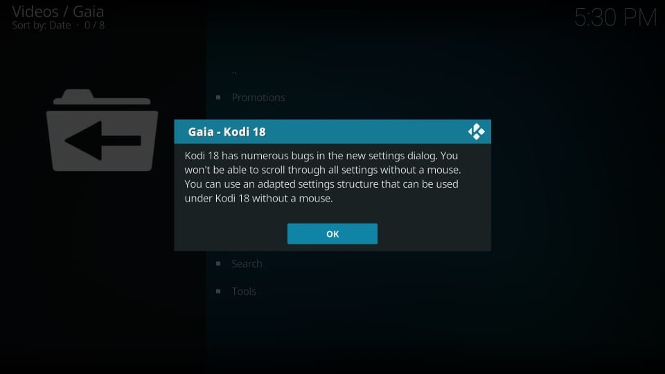 install gaia addon on kodi