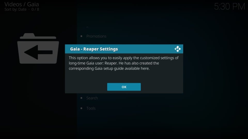 install gaia addon on kodi