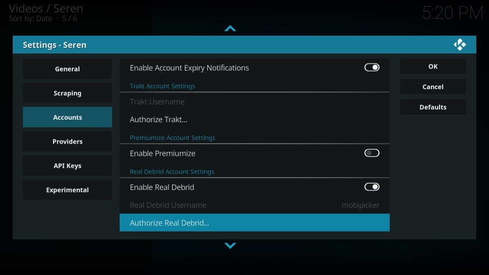 kodi seren addon