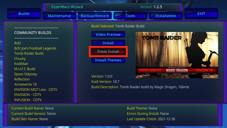 how to get tomb raider kodi build