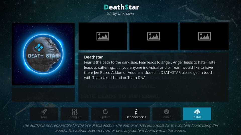 how to install deathstar kodi addon