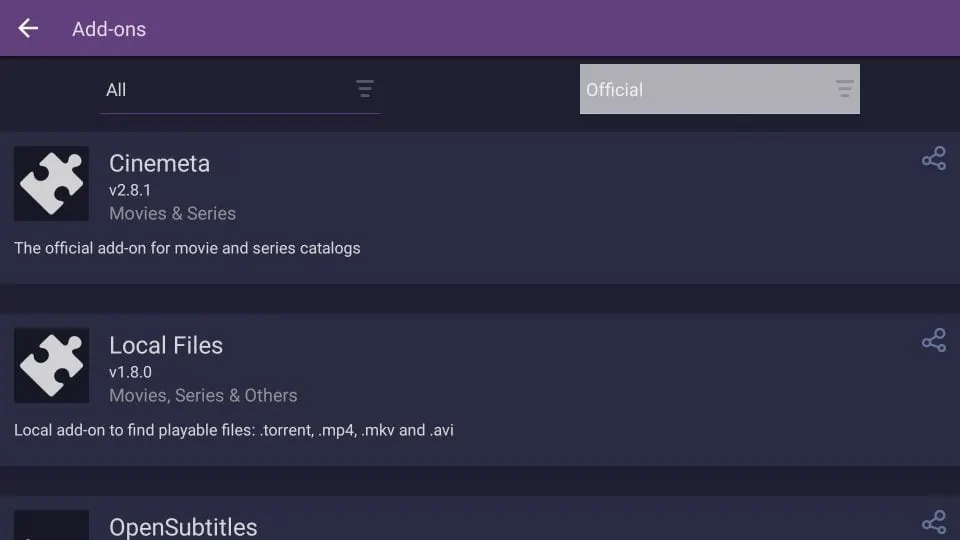 install addons on stremio