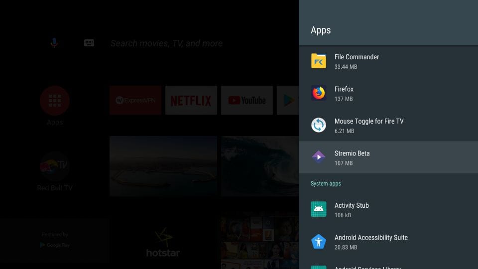 open stremio app