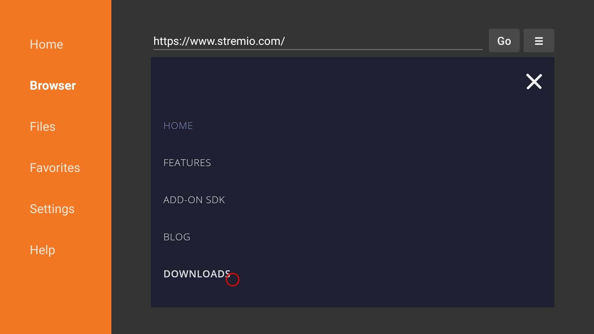 click downloads