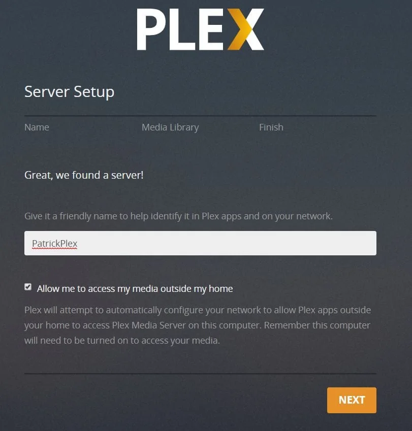 plex server name