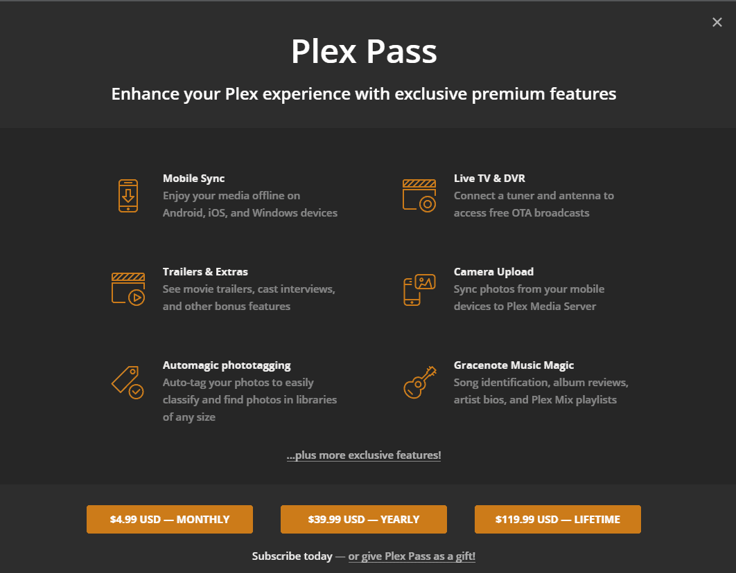 plex pass benefits