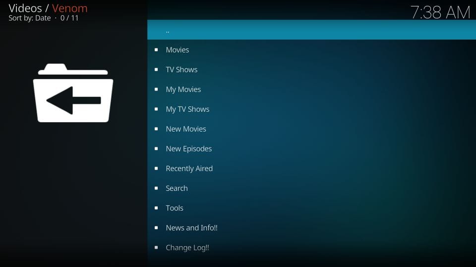 setting up venom kodi addon