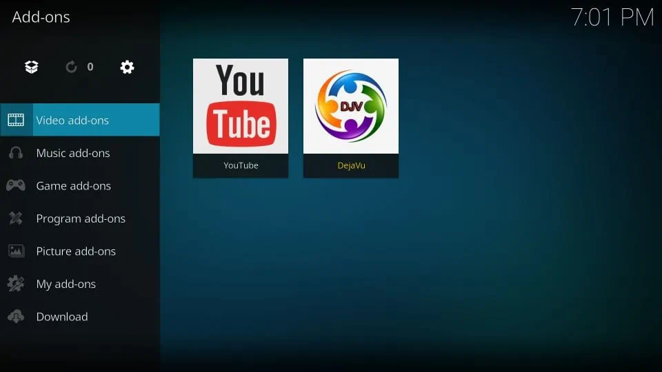 how to use dejavu kodi addon