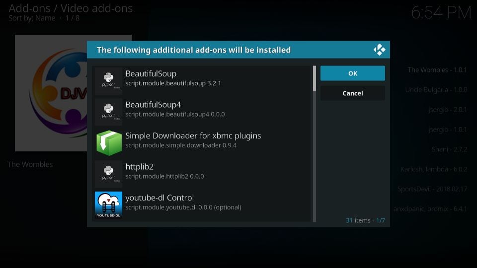 dejavu kodi addon