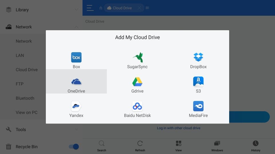 use cloud drive on firestick with es file explorer