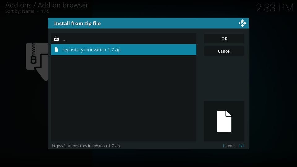 how to install innovation builds on kodi