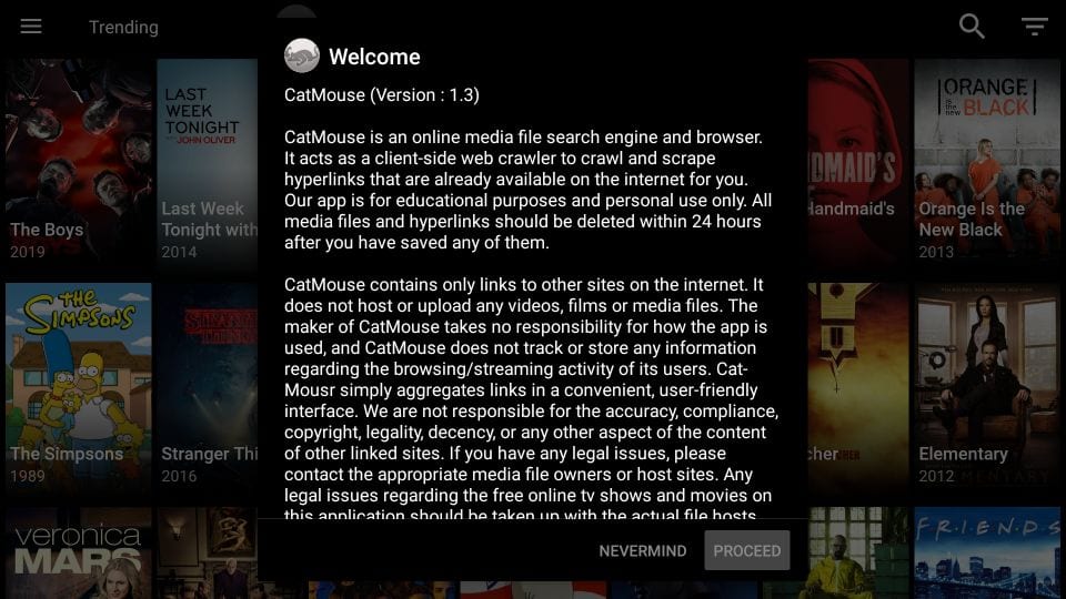 catmouse apk update on firestick