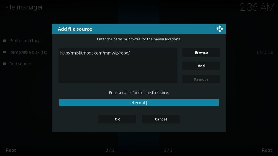 how to install eternal tv addon on kodi