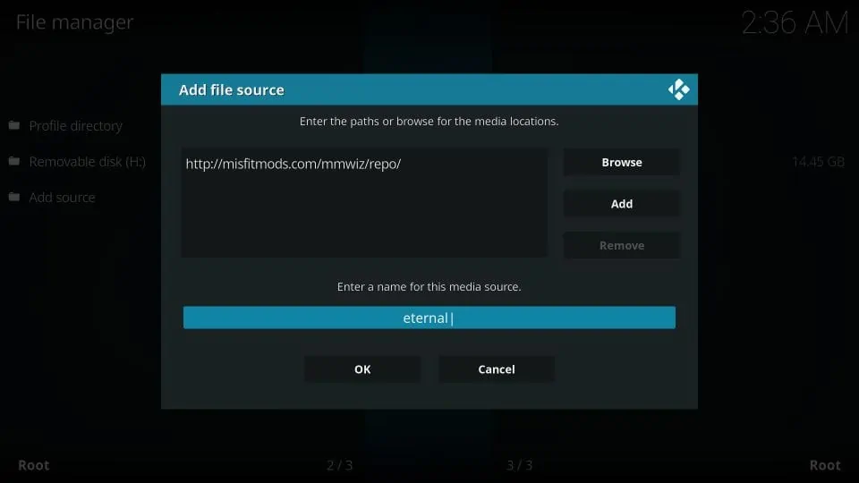 how to install eternal tv addon on kodi