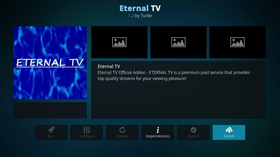 eternal tv addon for kodi