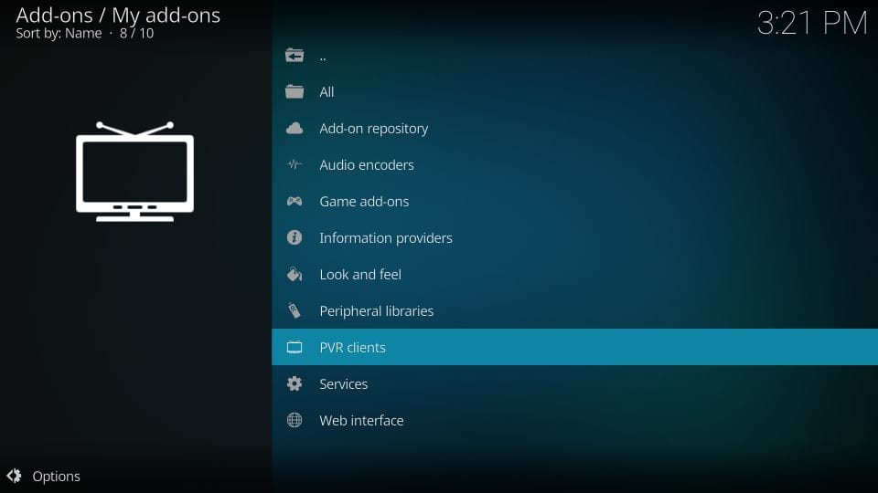 how to install pvr iptv simple client on kodi