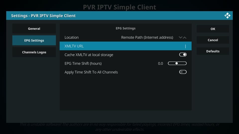 pvr iptv simple client kodi addon