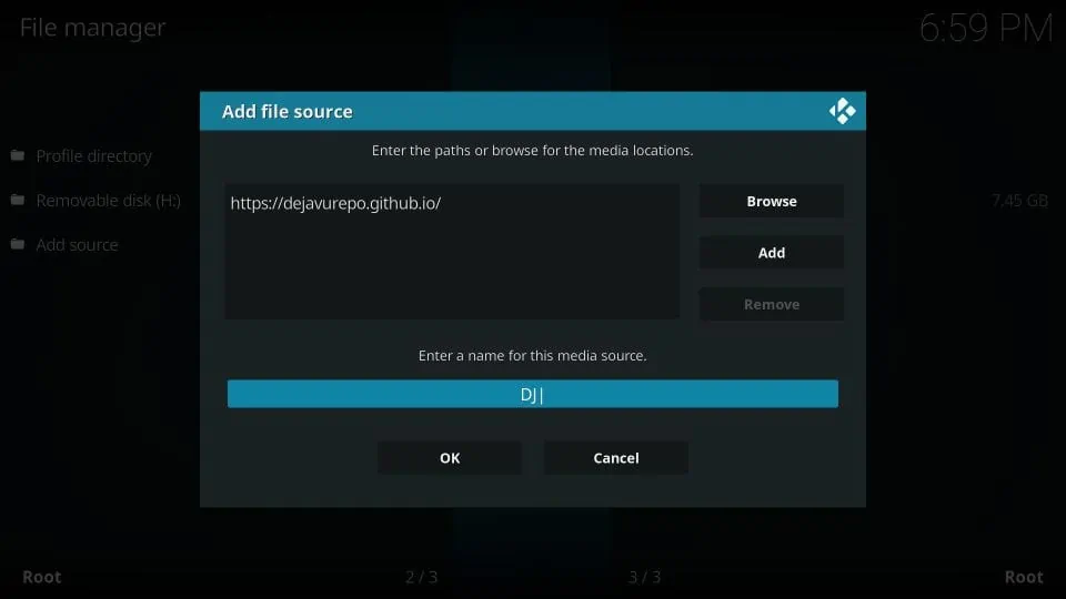 install dejavu kodi addon