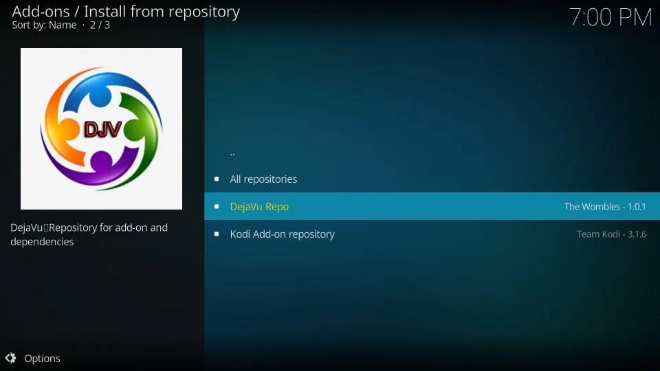 dejavu kodi addon