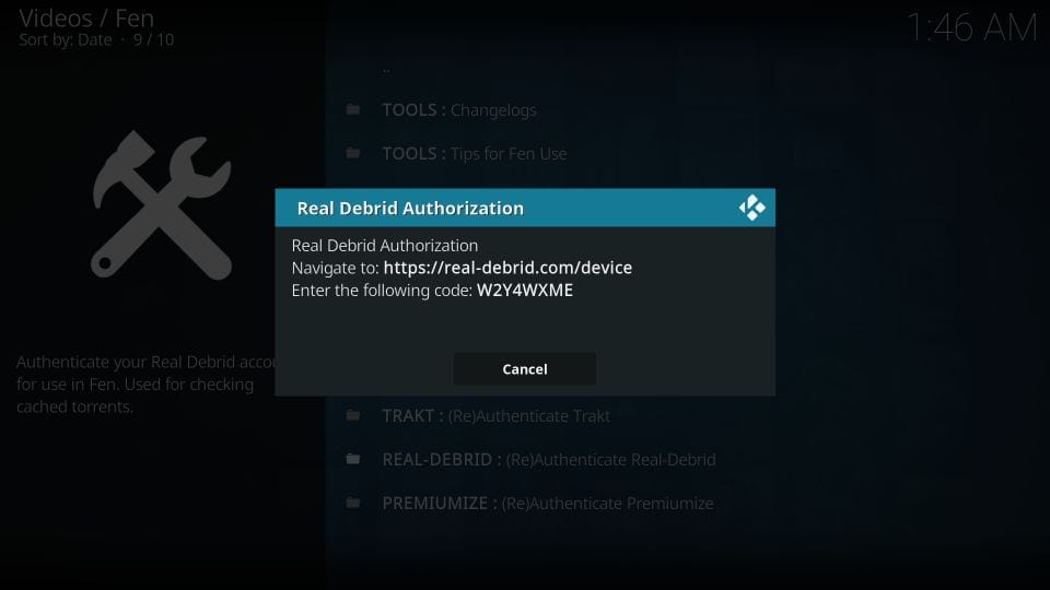 install fen kodi addon