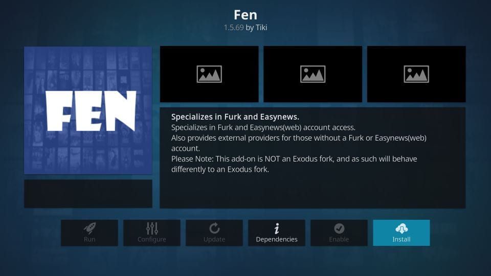 how to install fen kodi addon