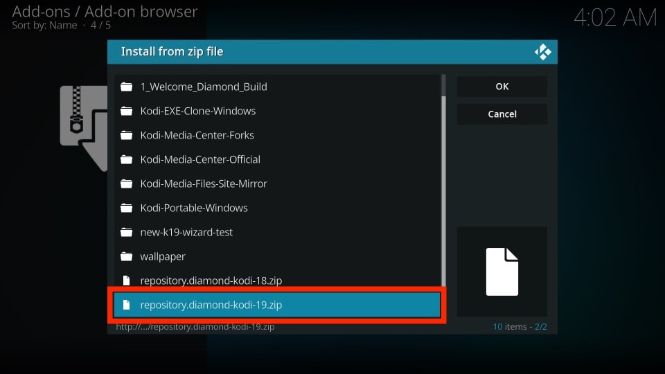 diamond dust build for kodi