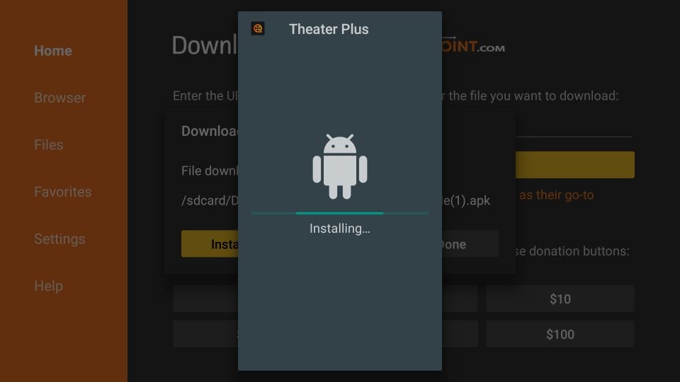 theater plus apk for Firestick