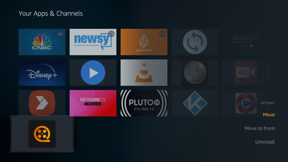 move theater plus app to home screen on amazon Firestick