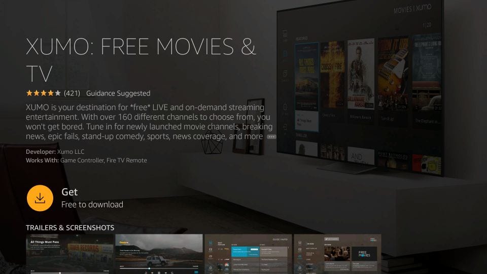 download xumo app on Firestick
