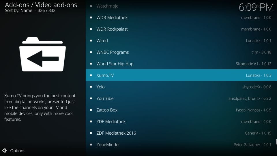 xumo.tv addon