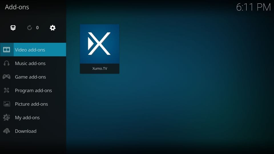 how to use xumo tv addon for kodi